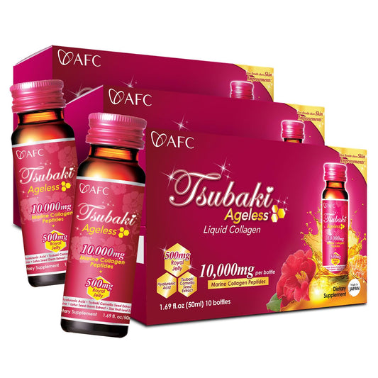 AFC Japan Tsubaki Ageless bottle pour for easy nightly use