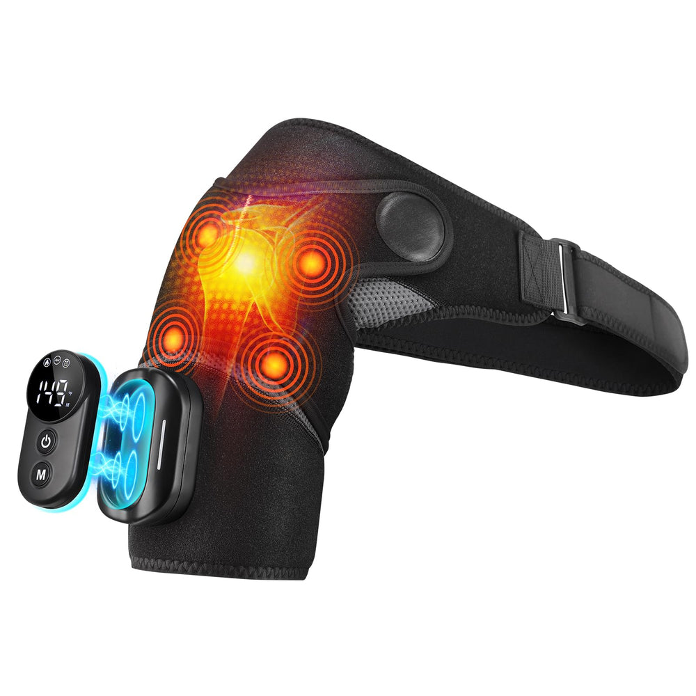AFDEAL cordless shoulder heating pad battery provides all-day warmth.