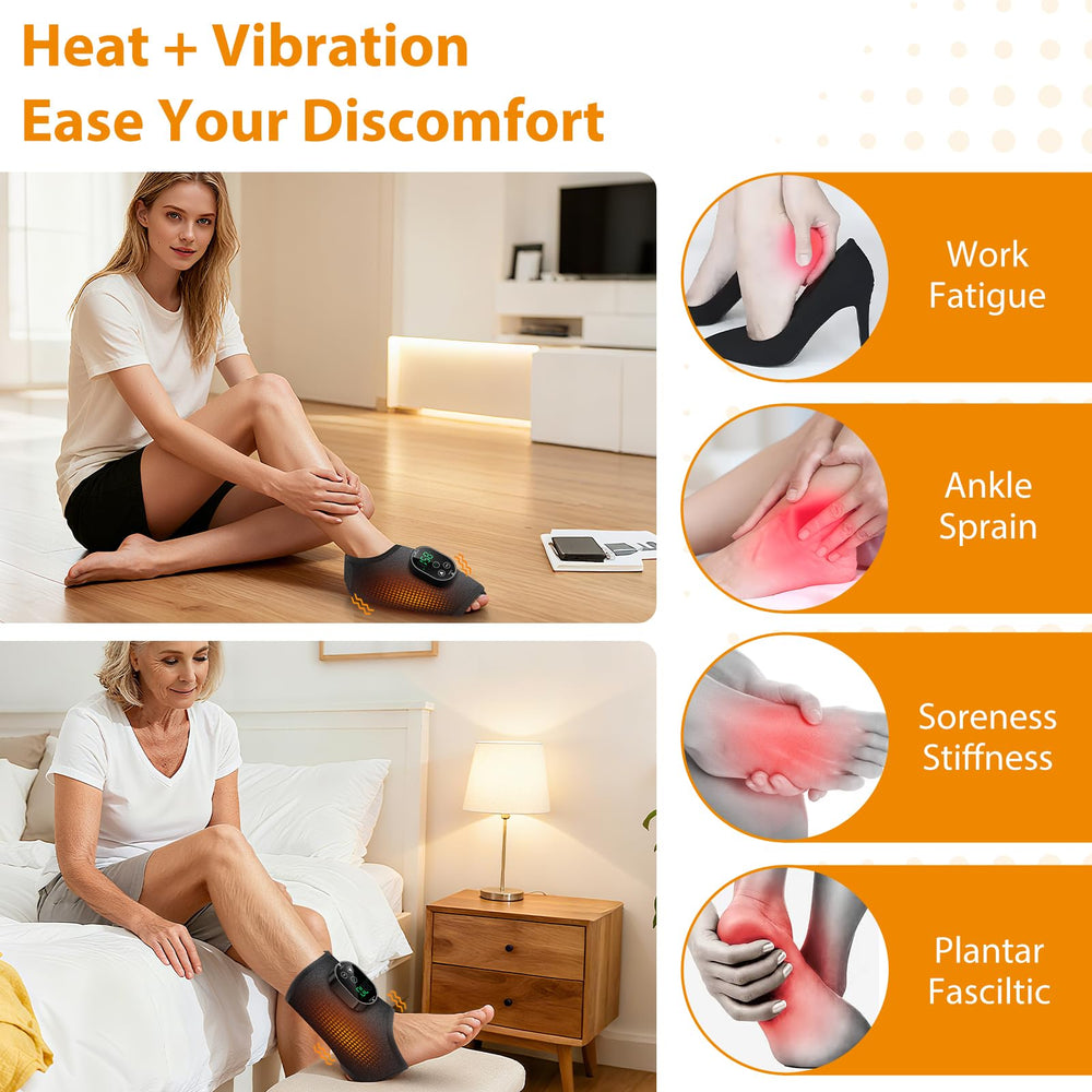 AFDEAL full-coverage heat and vibration wrap around foot and ankle