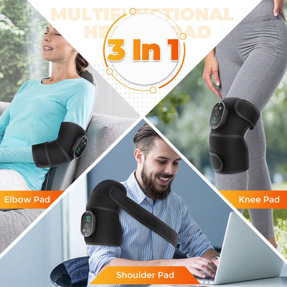 AFDEAL knee heating pad heat level controls for adjustable warmth.