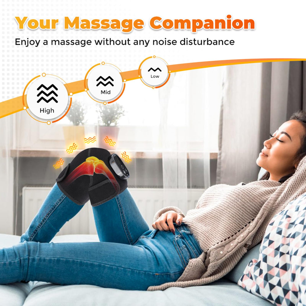 AFDEAL knee heating pad secure-fit straps provide stable wrap.
