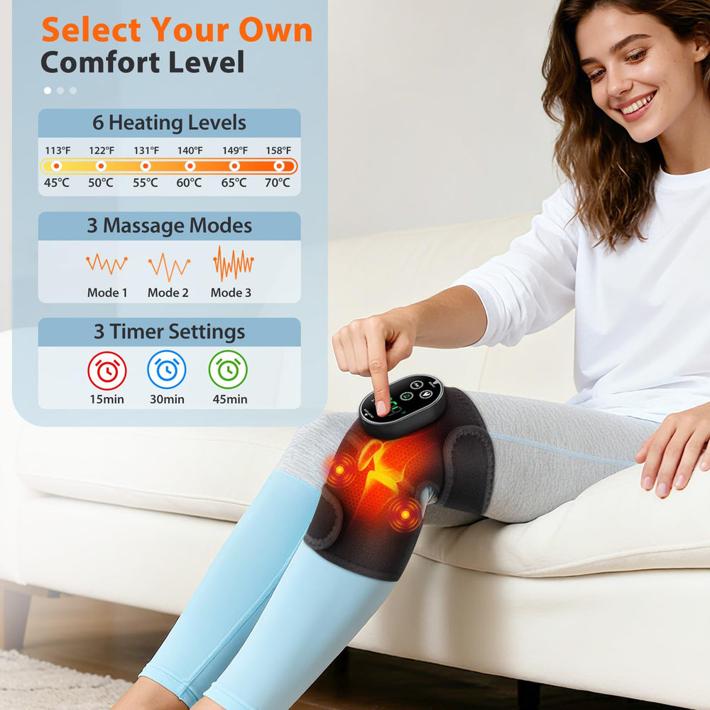 AFDEAL knee wrap with ergonomic strap providing a secure fit during activity.