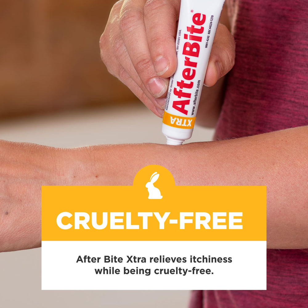 After Bite Xtra diphenhydramine 2% eases itch from bites.