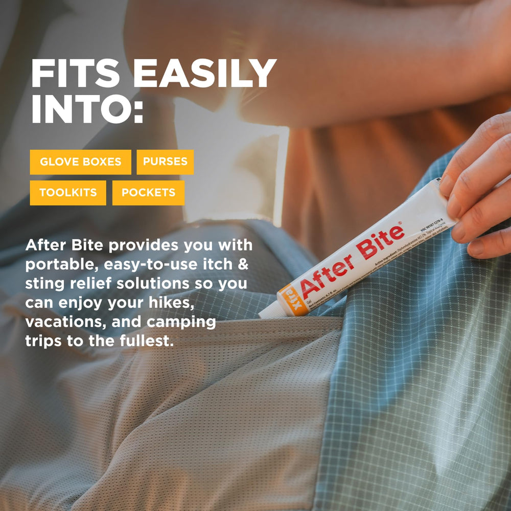 After Bite Xtra travel-size tube ready for emergencies and trips.