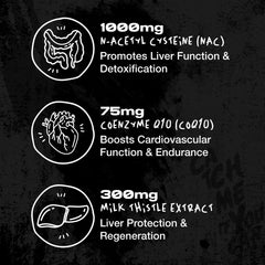 AfterDARK OrganX dosage chart indicates the 5-capsule daily serving for absorption.