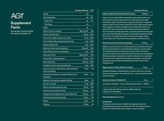 AG1 greens powder refill pouch label closeup highlights quality ingredients and NSF testing.