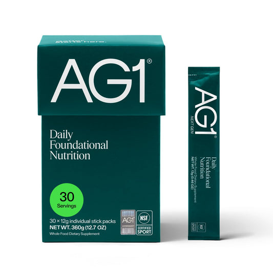 AG1 travel pack classic formula for on-the-go nutrition.