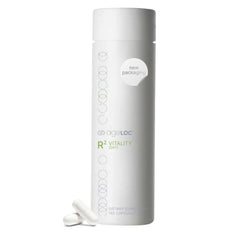 ageLOC Nu Skin R² Day bottle front with vitality capsules for mornings.