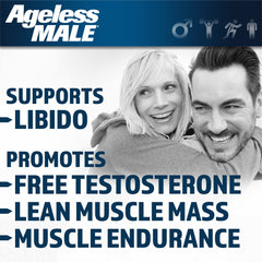Ageless Male box label highlighting doctor-recommended wellness
