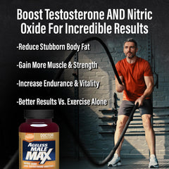 Ageless Male Max caplets stacked for daily use.