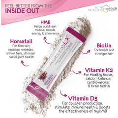 AgelessLX D3-K2 vitamins bottle highlighting essential nutrients for daily wellness.