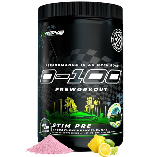 AGNB 0-100 pre-workout tub front for high-energy sessions