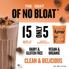 Agoge plant-based gluten-free hemp protein powder, ideal for clean meal planning.