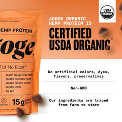 Agoge post-workout recovery with hemp protein powder for muscle-supporting nutrition.