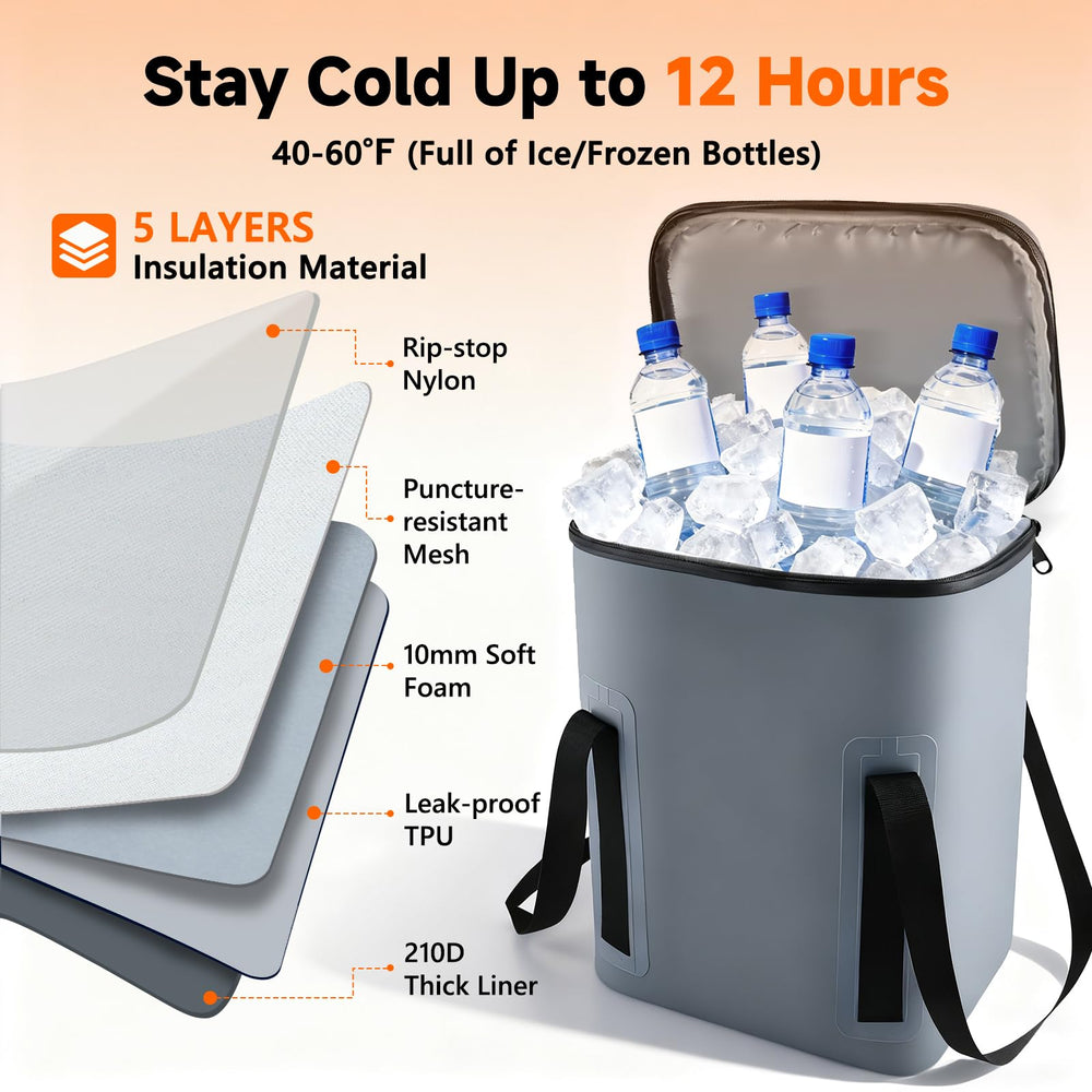 Aheamdear 19-quart ice bucket minimizes refills for longer cooling sessions