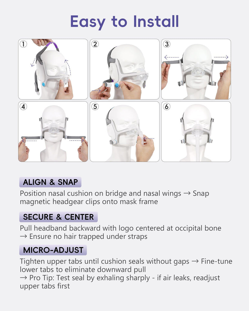AHIYIYI 2-pack replacement headgear strap for renewed fit.