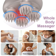 AIBOKEE massager in shower scene emphasizes wet-dry versatility and cleansing potential