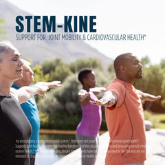 Aidan Stem-Kine capsules close-up with natural ingredients for endothelial support.