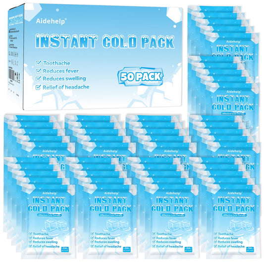 Aidehelp 50-pack Instant Cold Packs activation for quick, portable cooling