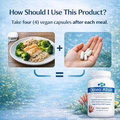 Osteo Alive packaging highlighting D3 and K2 for mineral balance