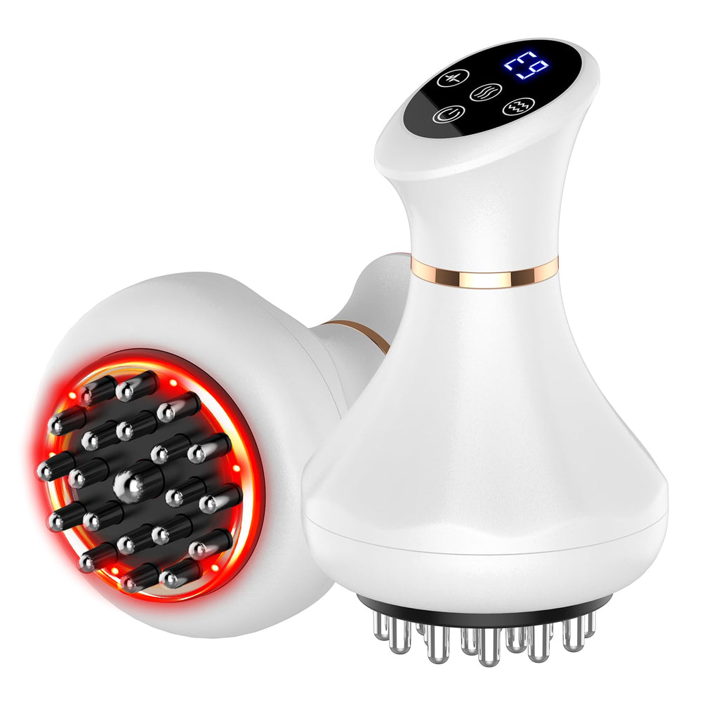 AIHEU handheld lymphatic massager demonstrates at-home detox and swelling relief.
