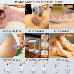 AIKOTOO cupping set with pump and extension tube for adjustable suction