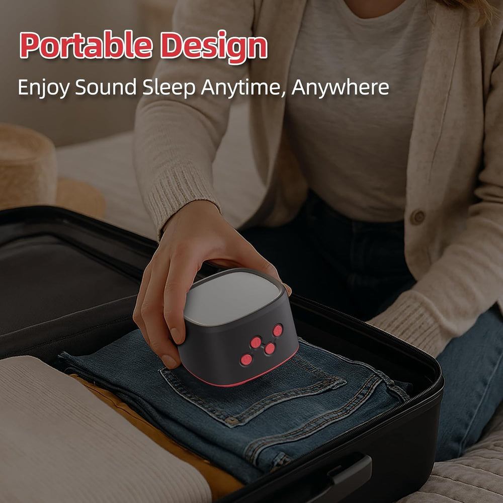 Aimmbiuty portable red light and white noise for on-the-go relaxation.