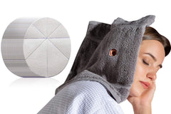 Air Column four-ear-candling towels in gray bundle for hygienic sessions.