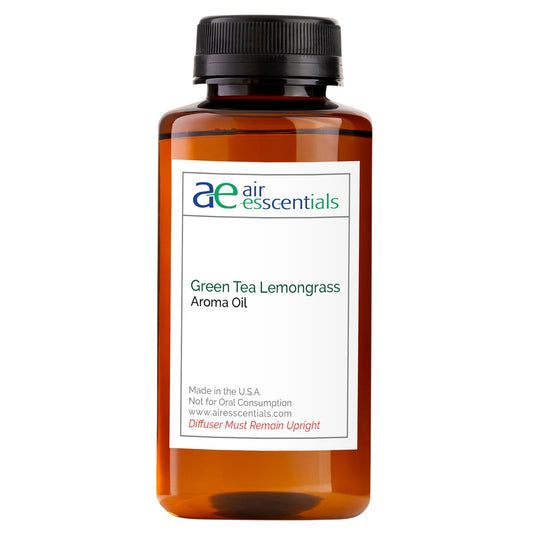 Air Esscentials Green Tea & Lemongrass bottle closeup for premium diffusion