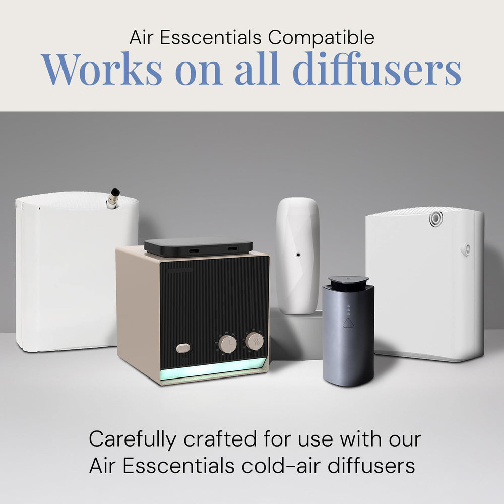 Air Esscentials Puppy Petals diffuser-compatibility note confirms easy use with scent machines.