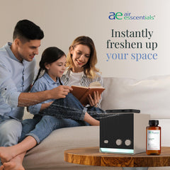 Air Esscentials Puppy Petals room-setting image suggests calming, airy atmosphere for pets and people.