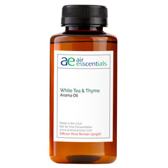 Air Esscentials White Tea & Thyme bottle front for lasting aroma.