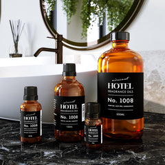 Air-Scent Hotel Diffuser Oil No. 1008 ingredients close-up showing scent notes.