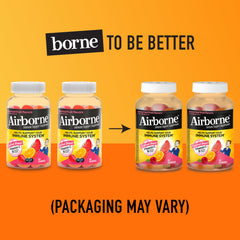Airborne bottle open demonstrates simple dispensing and one-serving size.