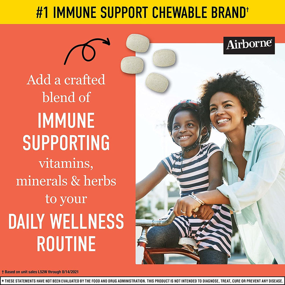 Airborne vitamin A C E antioxidants shown on label