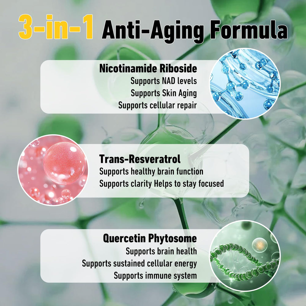 Airboy NAD booster label with resveratrol and quercetin antioxidants.