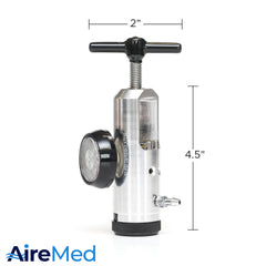 AireMed regulator ergonomic handle for comfortable operation