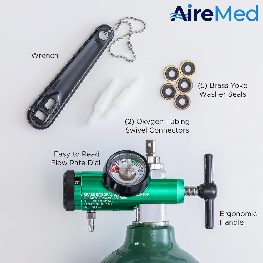 AireMed tubing swivel connectors support flexible setup and leak-free attachments