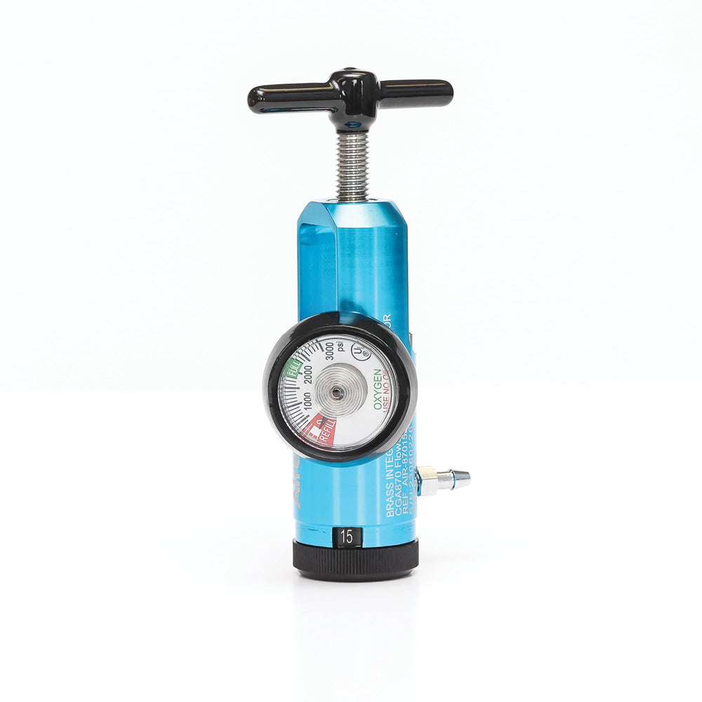 Two oxygen tubing swivel connectors simplify setup and flexibility