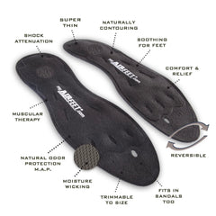 AIRFEET Classic perforated trim lines insoles enable trim-to-fit customization.