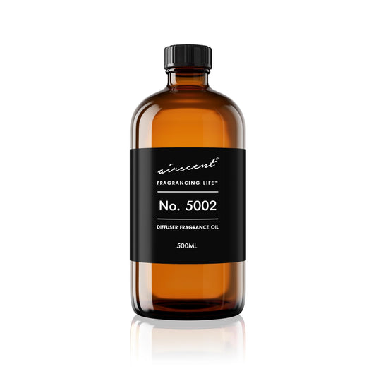 Air-Scent Creed No. 5002 diffuser oil bottle in premium glass for lasting home fragrance.