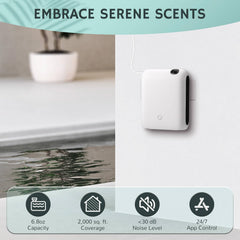 Airthereal portable nebulizing scent air machine side view illustrating slim profile