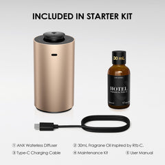 Airversa built-in battery diffuser with USB-C charging for portable use