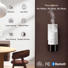 Airversa diffuser app control mode shown on a smartphone for scheduling.
