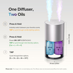 Top panel controls for effortless aroma customization on Airversa diffuser