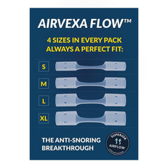 Airvexa Flow airvent system illustration showing enhanced nasal airflow