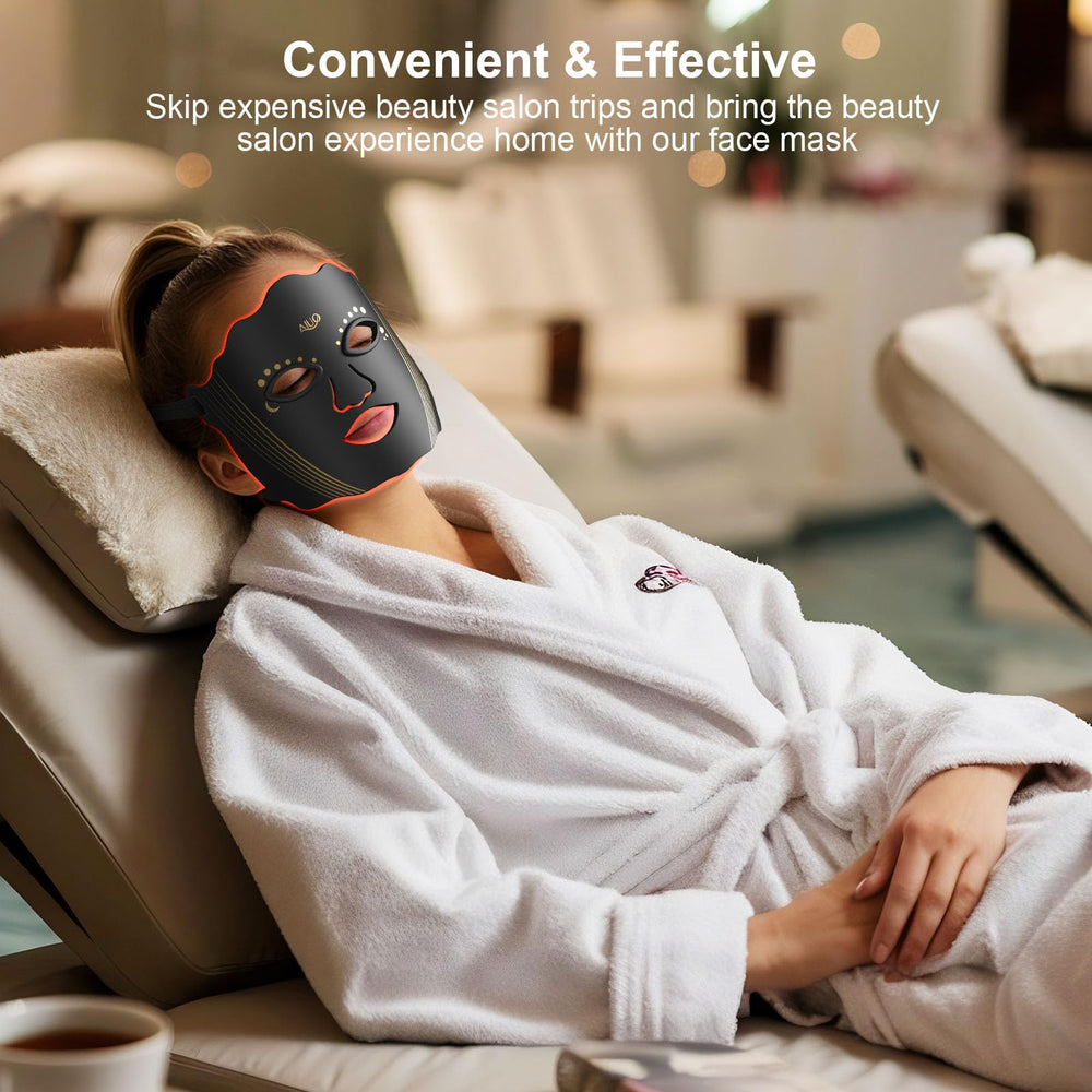 AIUO black LED mask silhouette with modern home aesthetic.