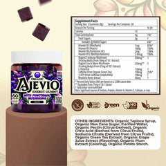 Ajevio grape flavor packaging designed for easy grabbing and flavor appeal.