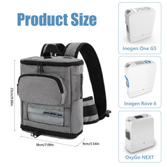 AJFHKJ G5 oxygen backpack size fits compact travel needs and easy packing.