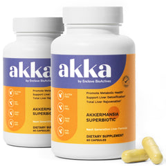 AKKA liver detox bottle front view showing clean, gluten-free formula for daily support